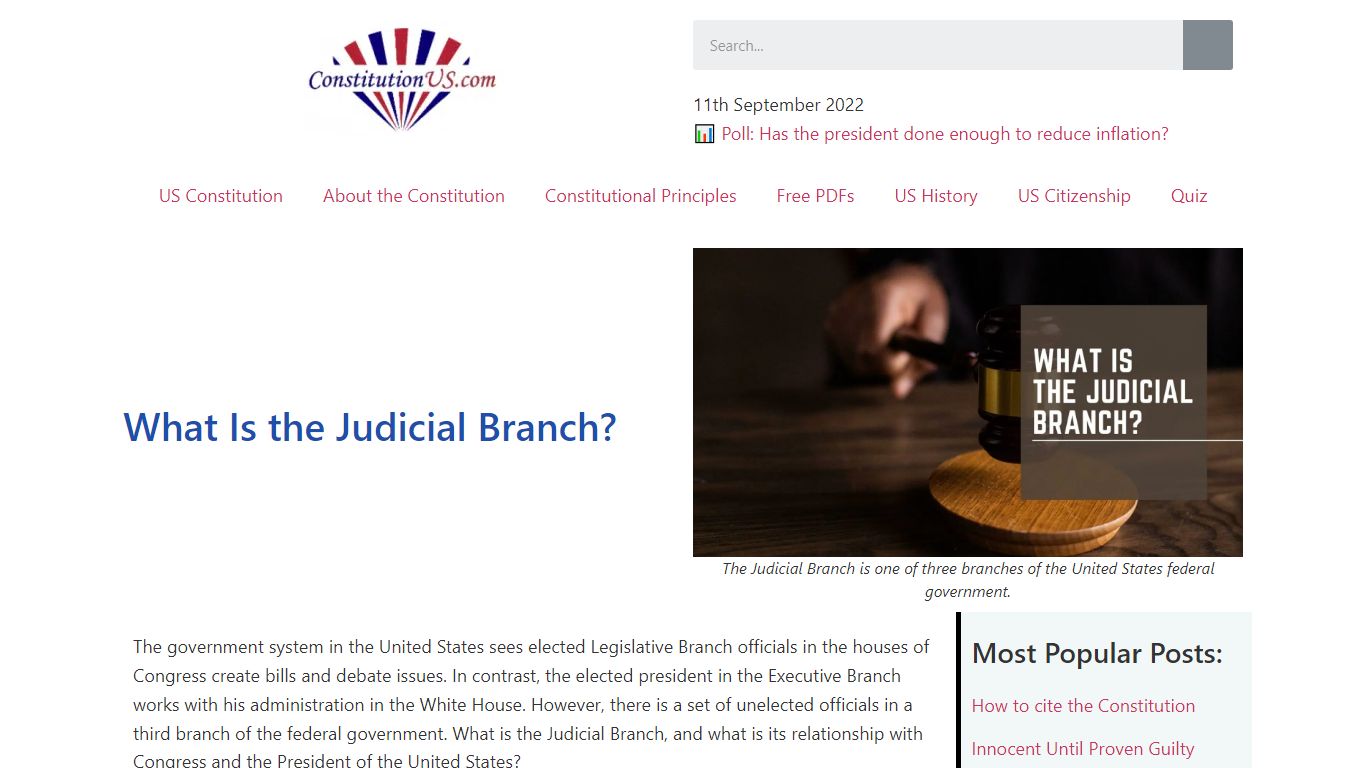 What Is the Judicial Branch? - Constitution of the United States